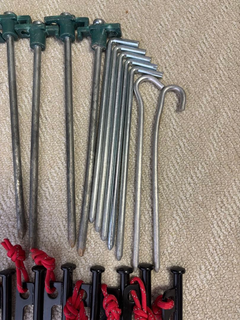 【値下げ中】【手渡し】ロゴス ほぼ新品 テントセット オプション、スチールペグ付