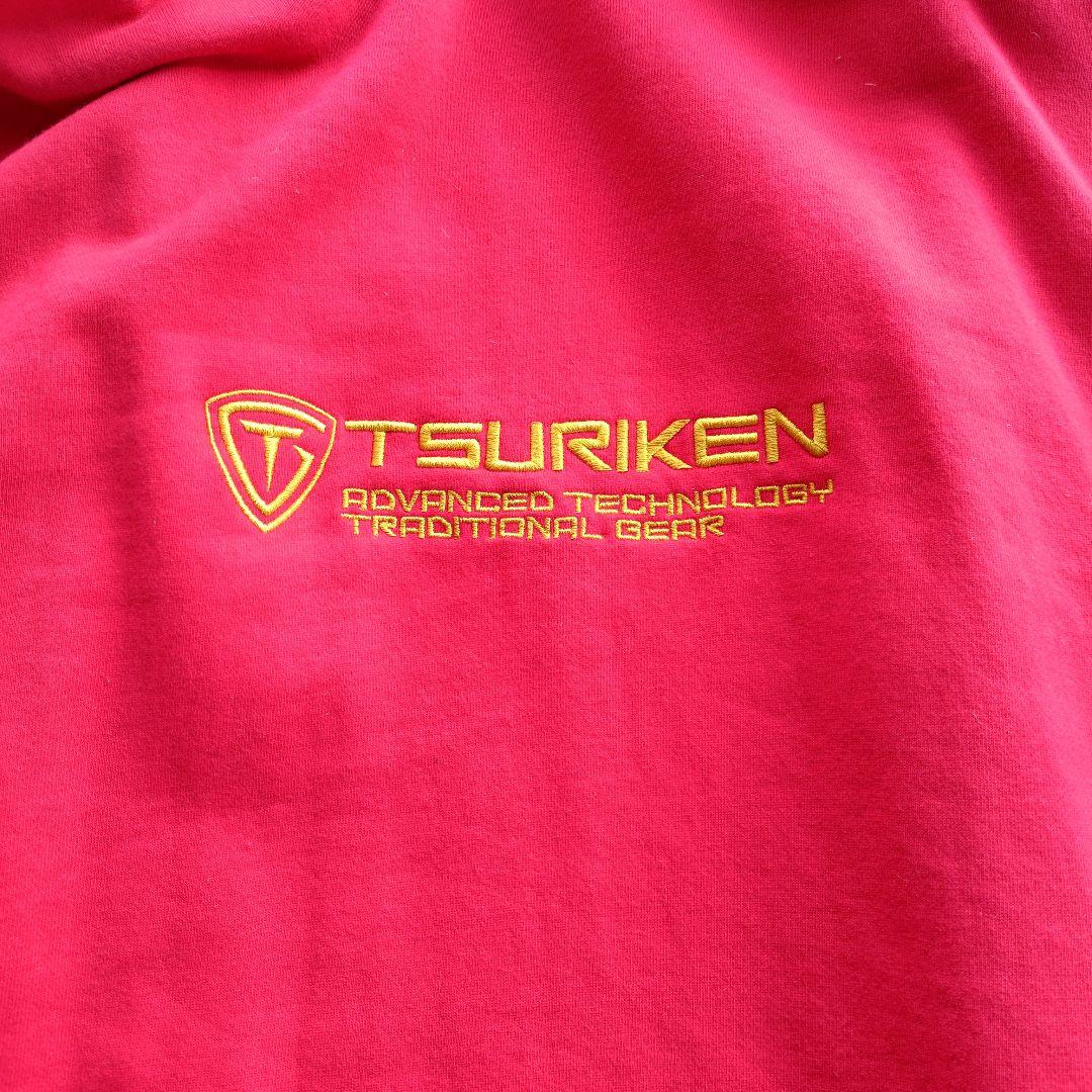 TSURIKEN 赤 フード付きパーカー