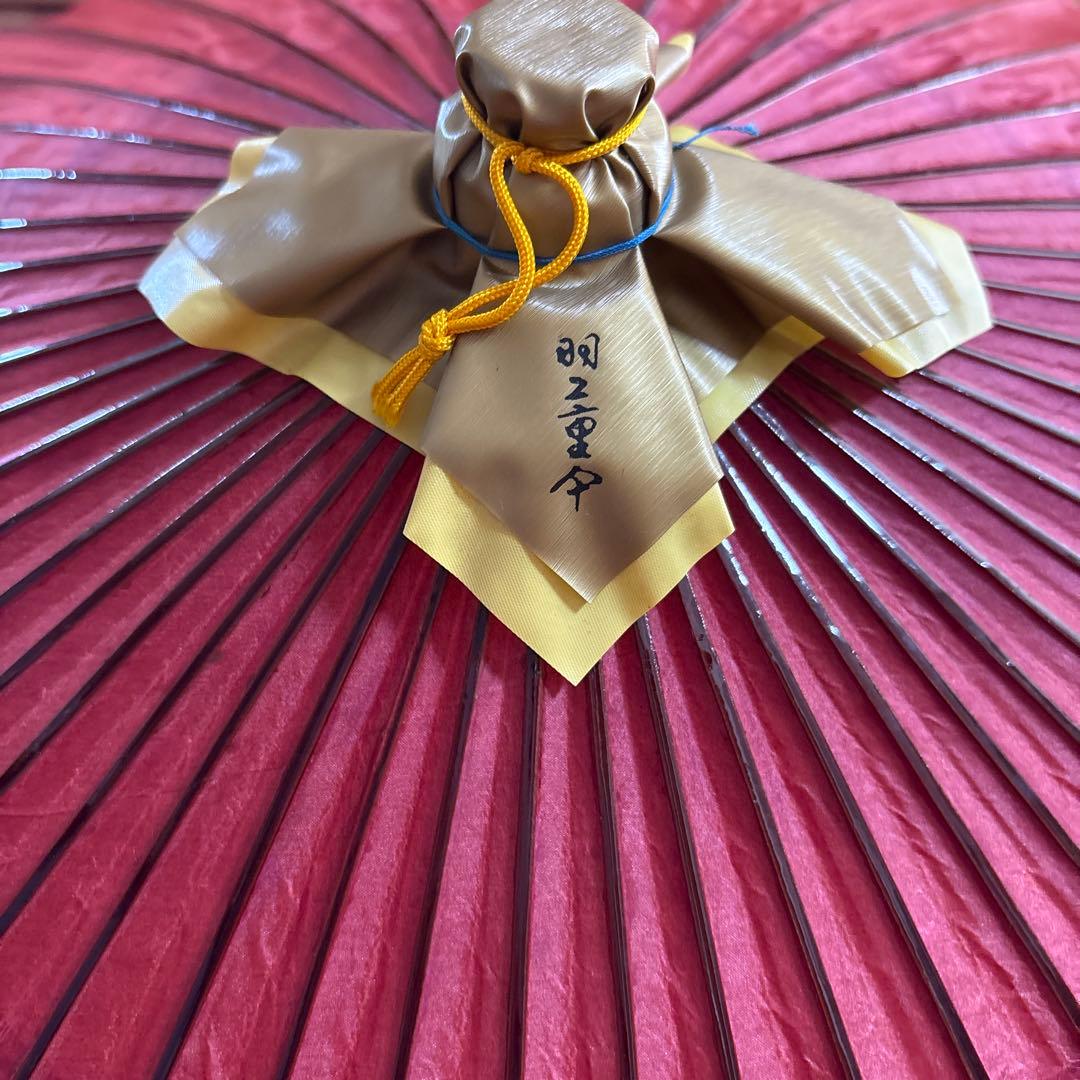 別撰絹張 高級羽二重傘蛇の目傘 蛇目傘 番傘 和傘和風赤置物レト口 新品、未使用