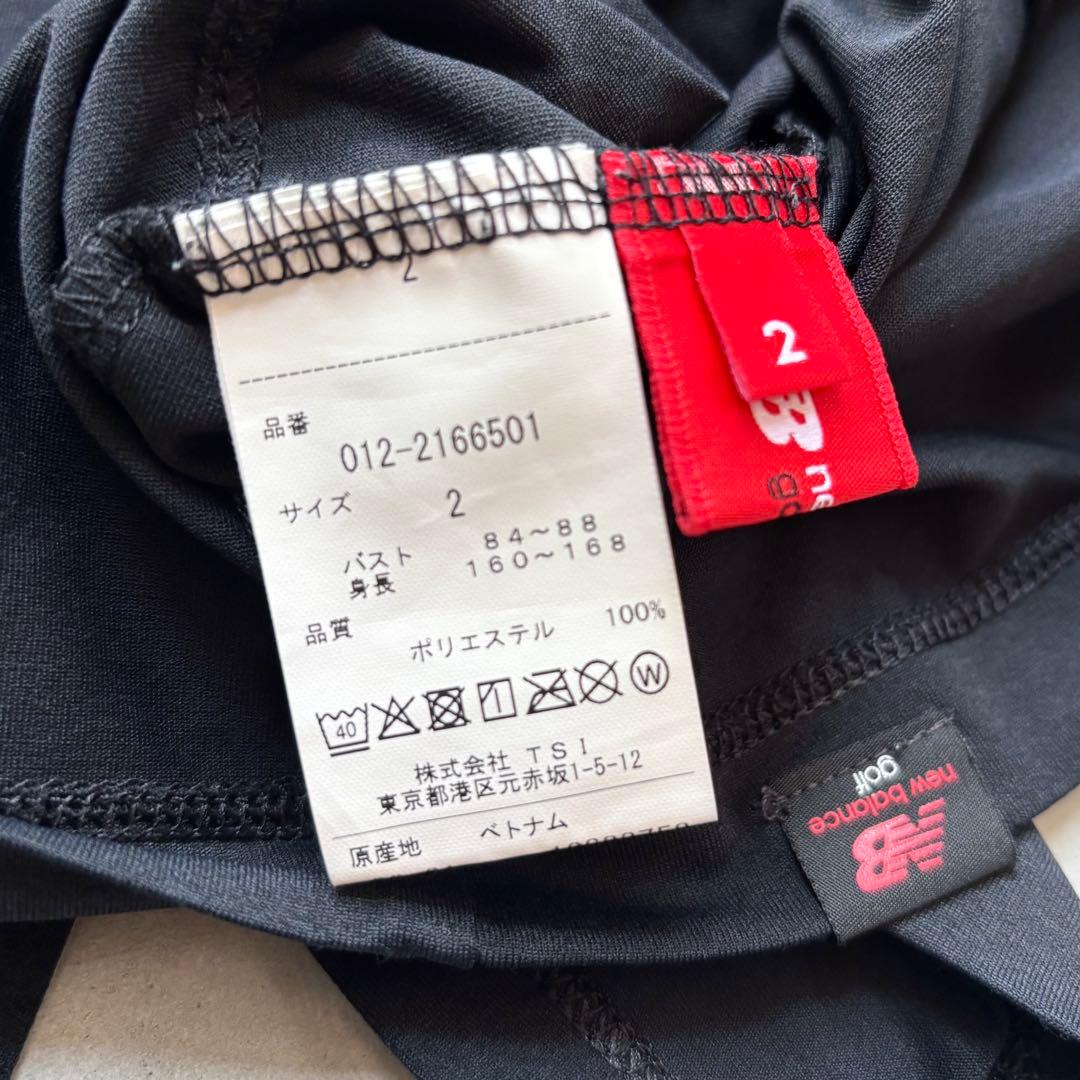 【美品】ニューバランスゴルフ シングルジャージ 半袖 モックネックプルオーバー