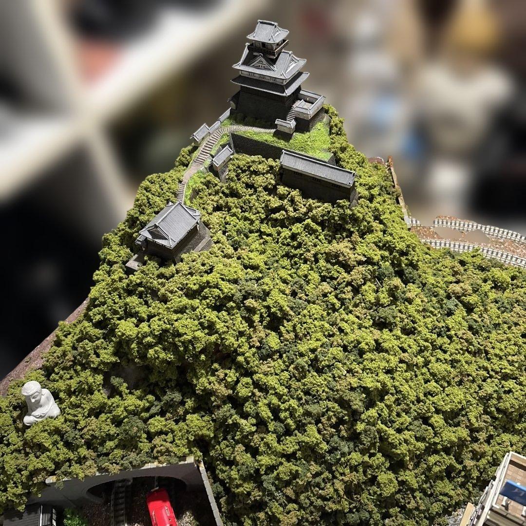 引取り限定　約120x60x20cm 鉄道模型　Nゲージ　複線ジオラマ 岐阜城