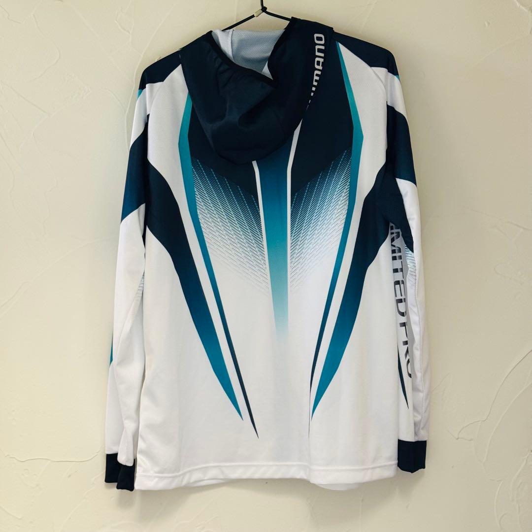 美品 シマノ LIMITED PRO フルジッププリントフーディ SH-013T