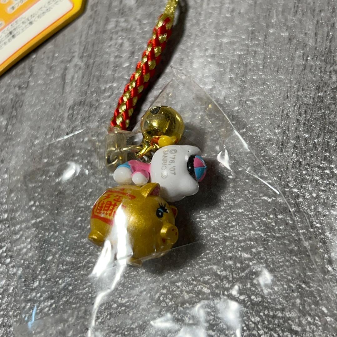 未使用品 希少 神奈川限定 横浜中華街 金豚キティ 根付け ストラップ 開運招福