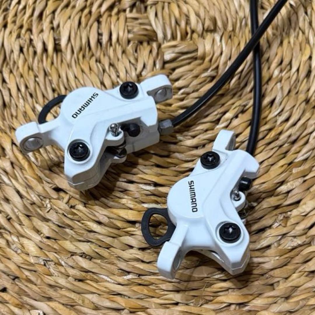 SHIMANO 油圧ブレーキレバー キャリパー 左右 ホワイト 自転車