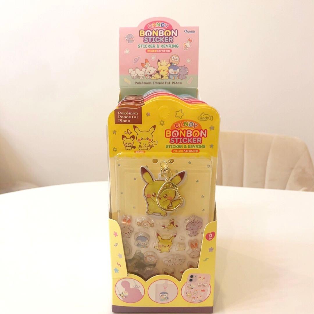 新作！　韓国　ポケモン　ピカチュウ　シール　キャンディボンボン　キーリング　正規