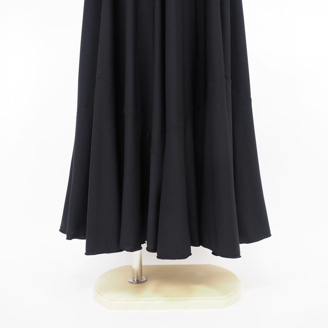フラメンコ　ファルダ　新品　黒　レッスンファルダ　Leirena フレアファルダ
