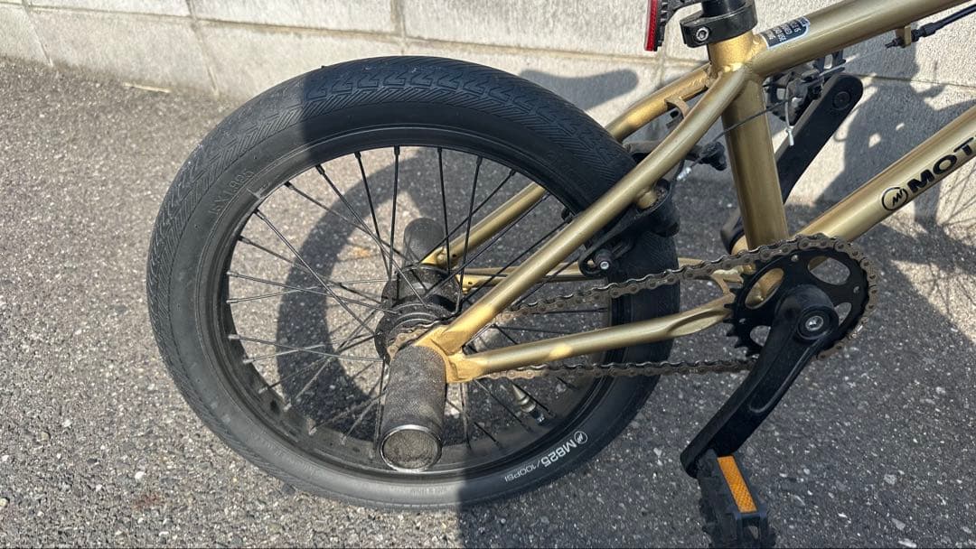 キッズ BMX自転車 子供 ゴールド 16インチ MOTEL WORKS 手渡し
