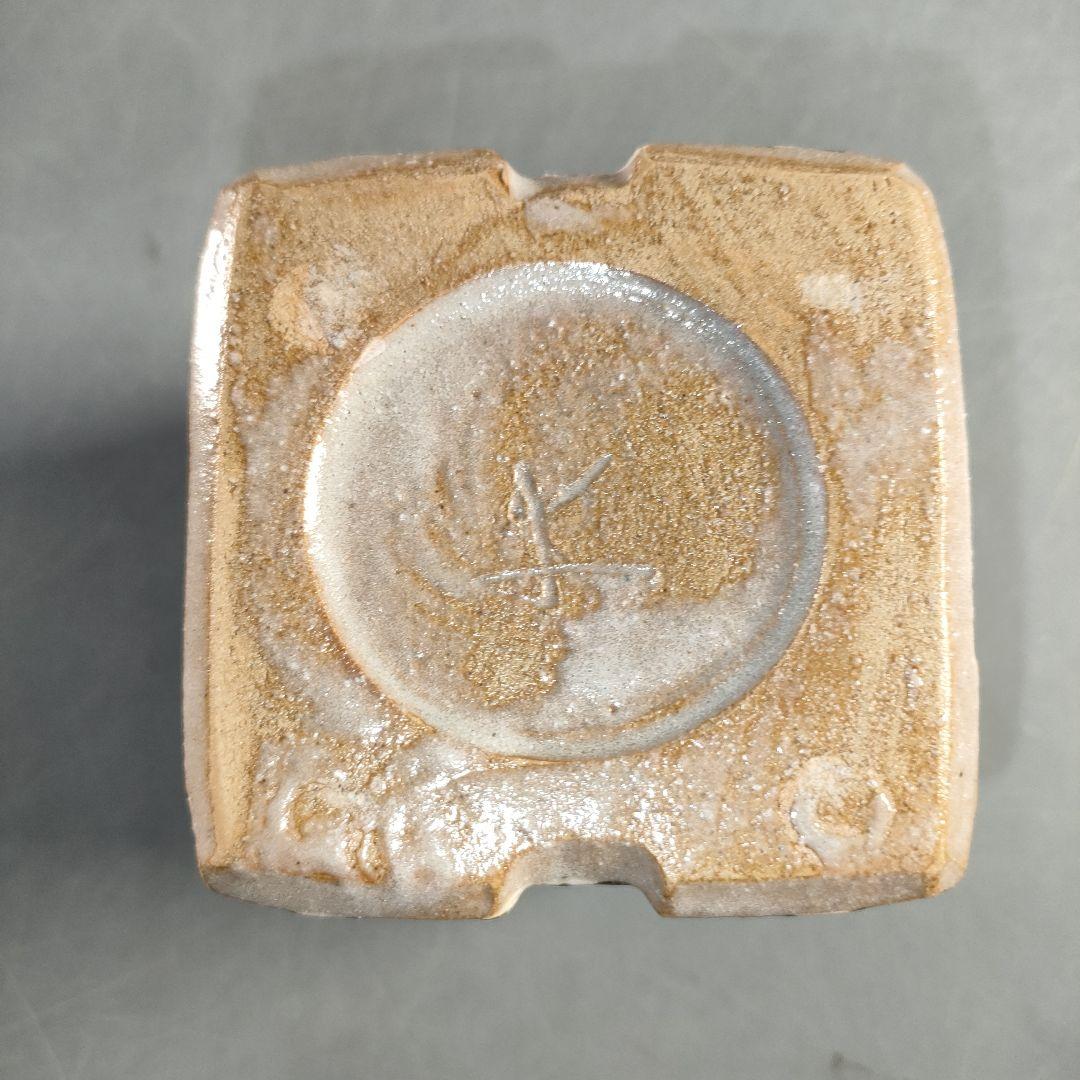 A1356-7/幸兵衛窯/加藤幸兵衛 作/織部角形筒深向付5客/共箱/懐石道具/