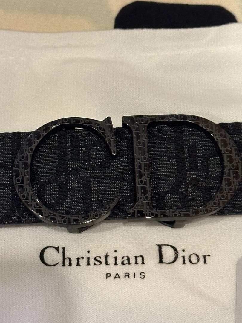 Dior リバーシブル ベルト CDロゴ ブラック