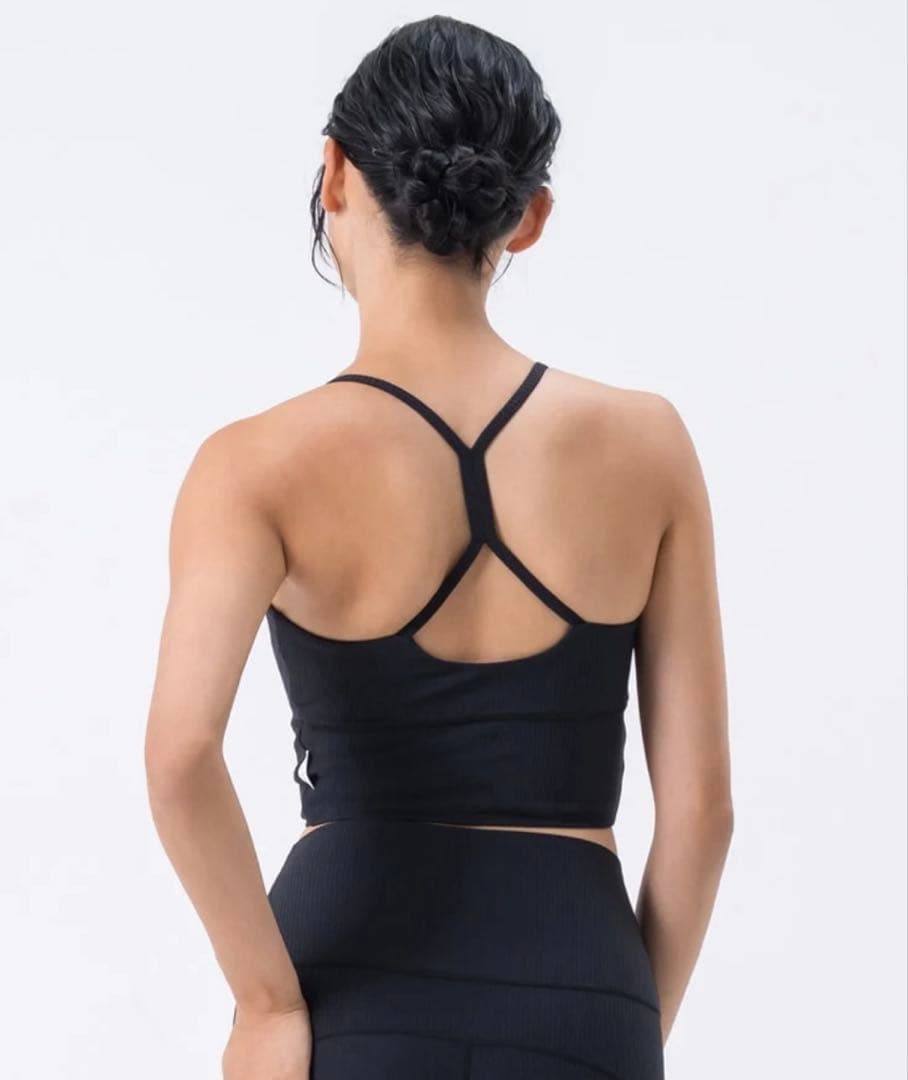 新品【SUKALA】ベーシックリブクロスブラトップ　ブラック　XS