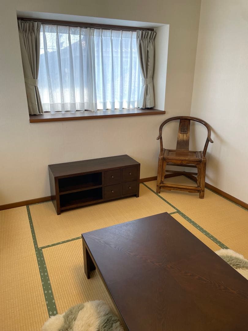 アジアン家具 ローボード 100cm 無垢風 4段引出し