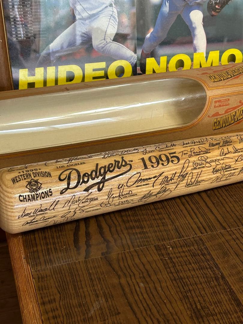 1995年 ドジャース サイン彫刻入り バット 野茂英雄ルーキーイヤー