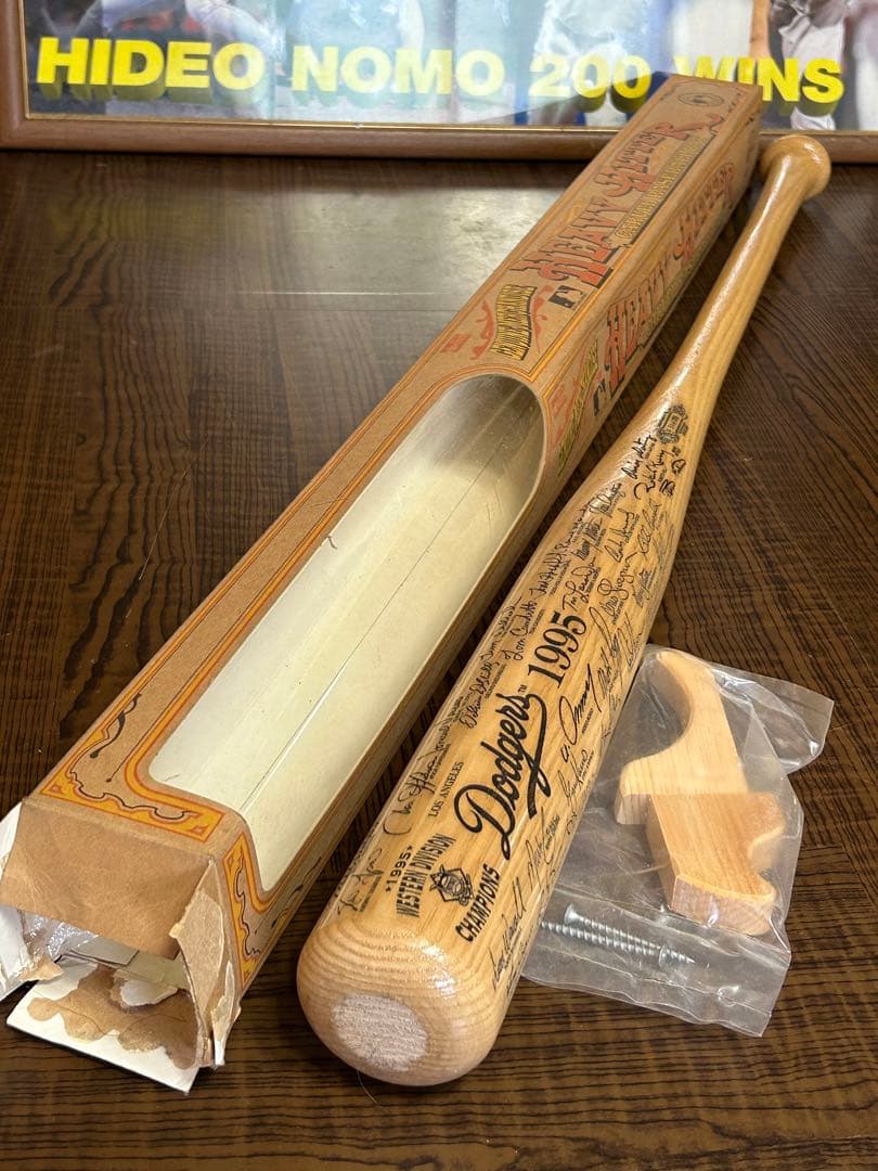 1995年 ドジャース サイン彫刻入り バット 野茂英雄ルーキーイヤー