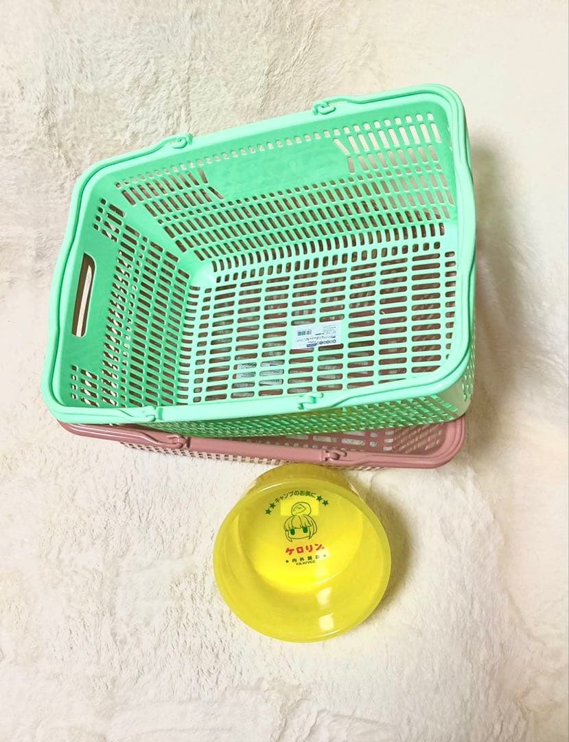 【匿名発送・未使用】ゆるキャン△ 買い物かご & 風呂桶 ※なでしこオマケ付き