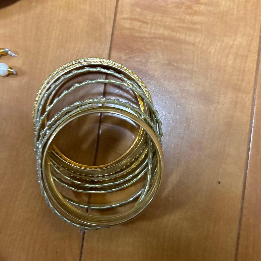 ベリーダンス衣装セット ゴールド色