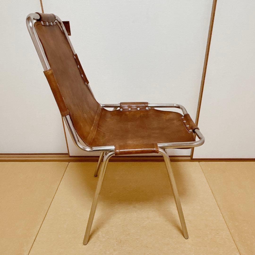 ●美品　レザーチェア●シャルロット・ペリアン【レザクルチェア】リプロダクト品