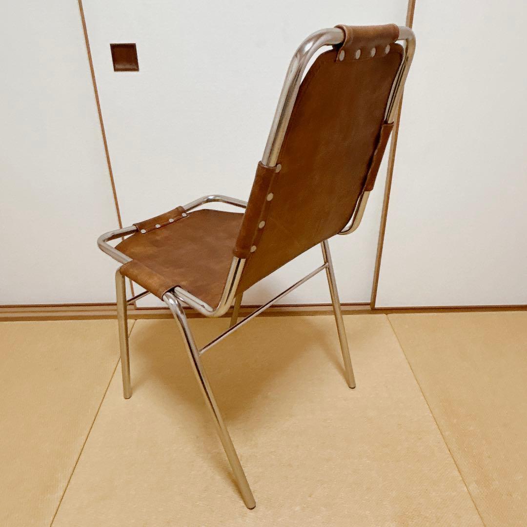 ●美品　レザーチェア●シャルロット・ペリアン【レザクルチェア】リプロダクト品