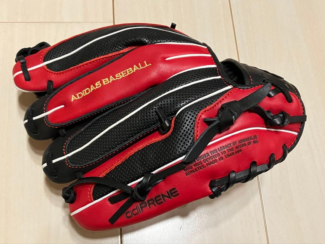 adidas 野球グローブ adiprene レッド/ブラック