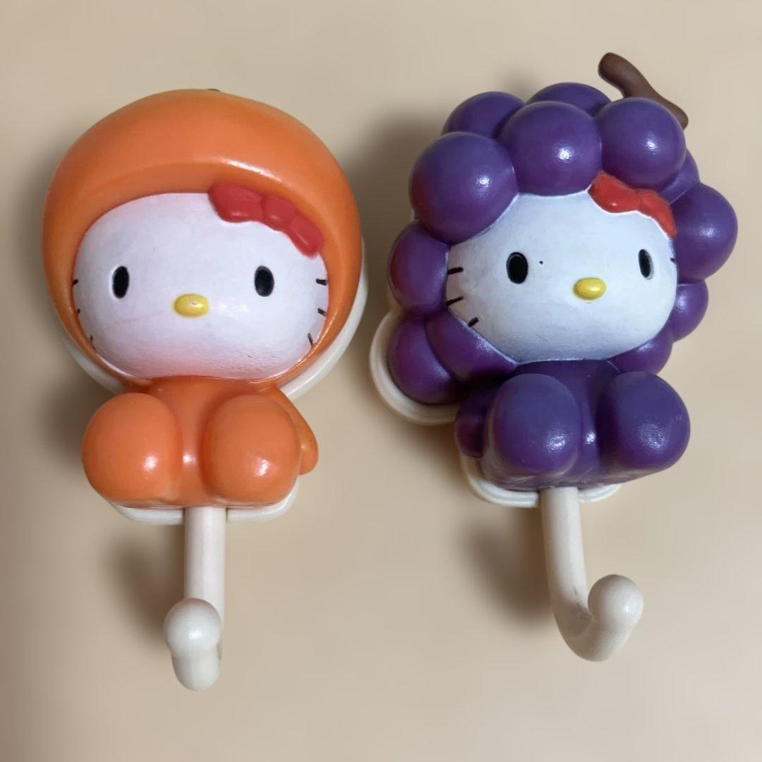 サントリーノベルティ　ハローキティ フルーツ　マグネットフック 6個セット