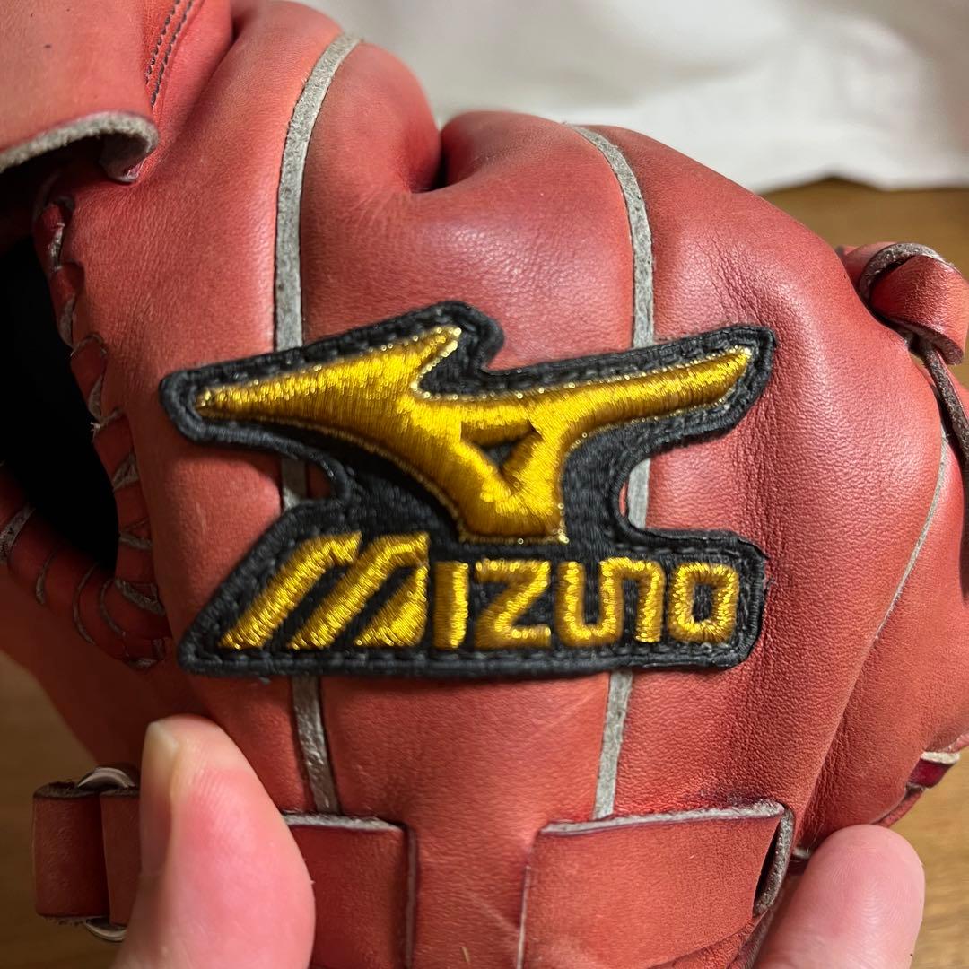 ミズノプロ 一般軟式 グローブ グラブ 投手用 左投げ オーダー 美品 刺繍あり