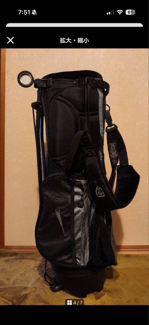 Nike Golf スタンド付きキャディバッグ ブラックシルバー