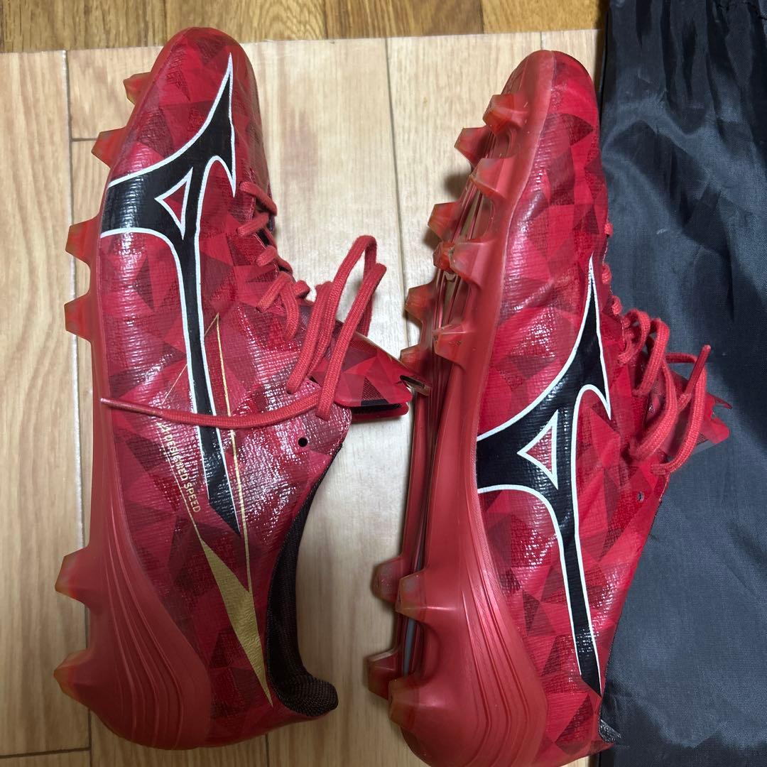 Mizuno アルファスパイク赤 収納袋付き27.5
