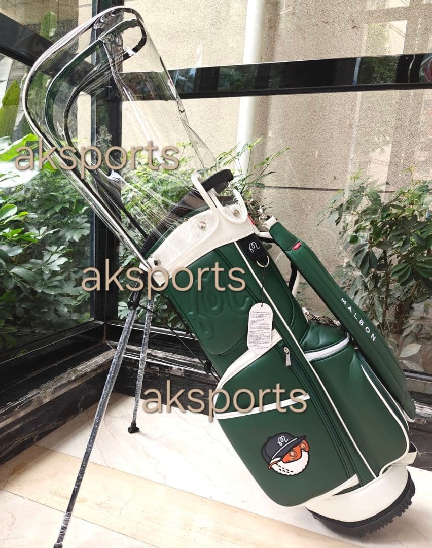 新入荷★Malbon Golf キャディバッグ ネイビー/ホワイト