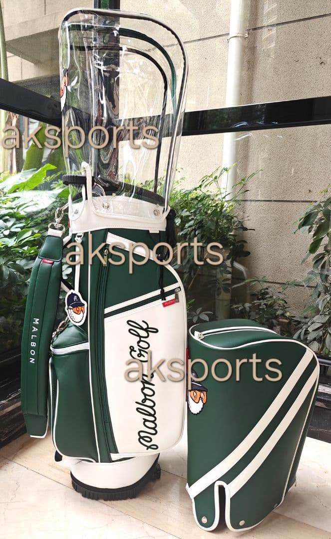 新入荷★Malbon Golf キャディバッグ ネイビー/ホワイト
