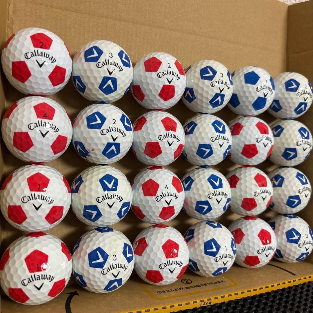 【美品】Callawayキャロウェイクロムソフトロストボールサッカー24個入り。
