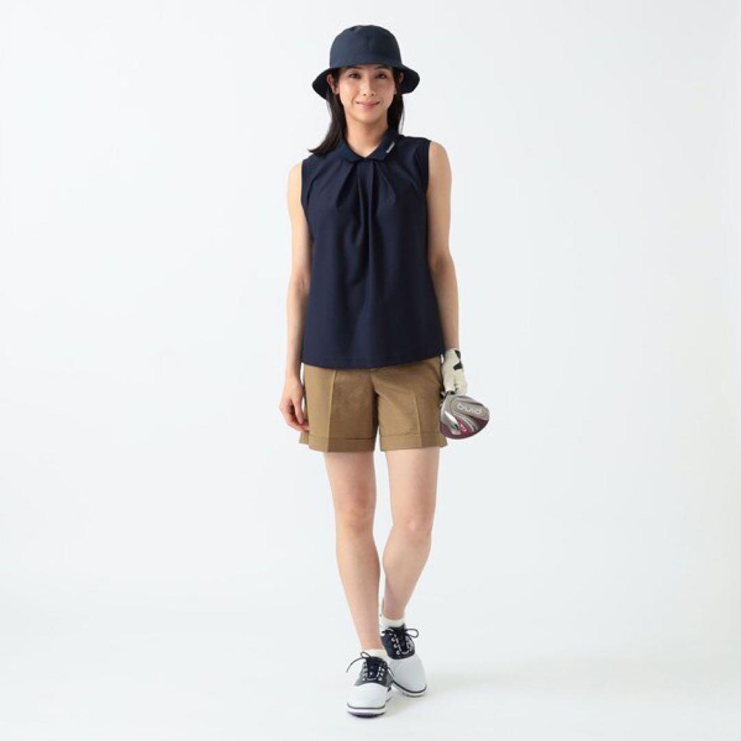 BEAMS GOLF ネイビー ノースリーブシャツ