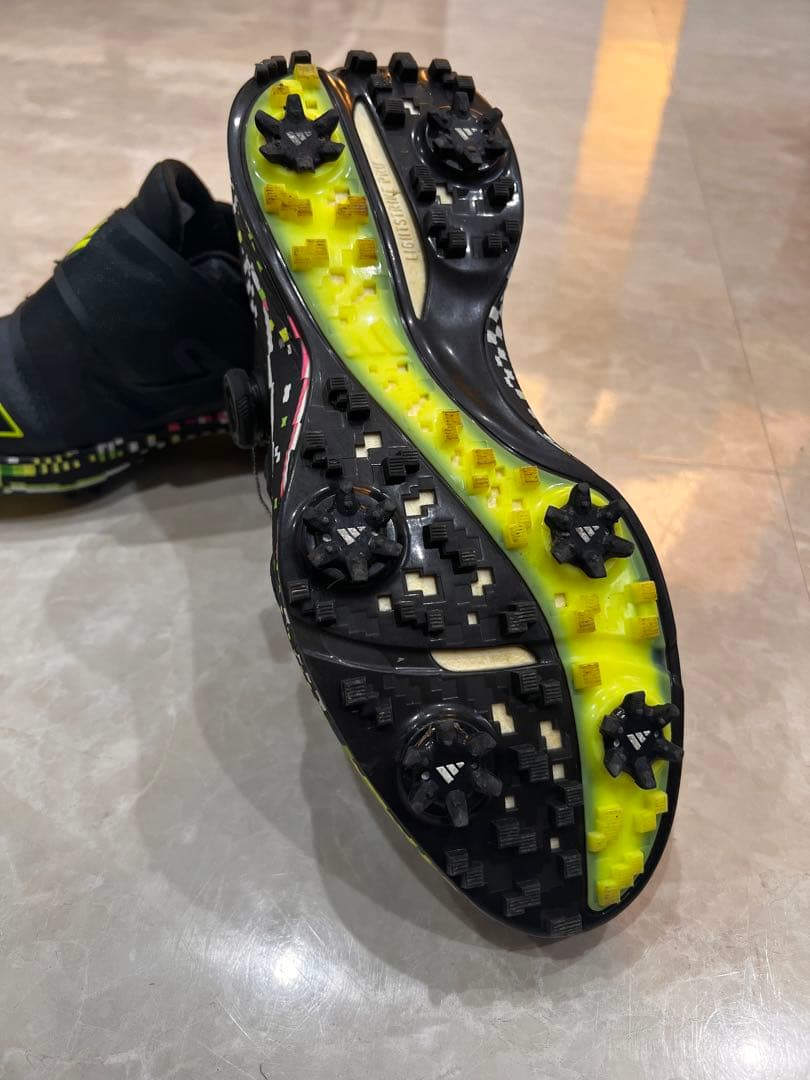 adidasスパイクシューズ ブラックイエロー 美品 26.5cm 最終値下げ中