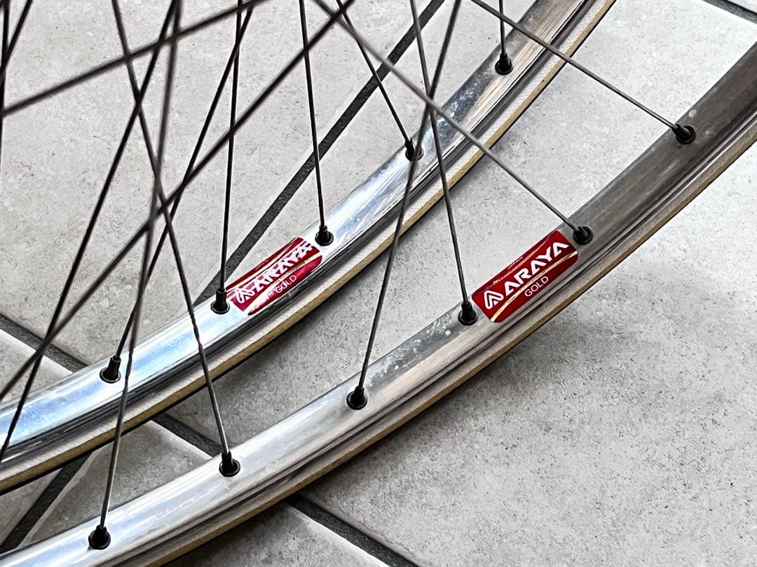 suntour superbe pro ARAYA GOLDピストホイール