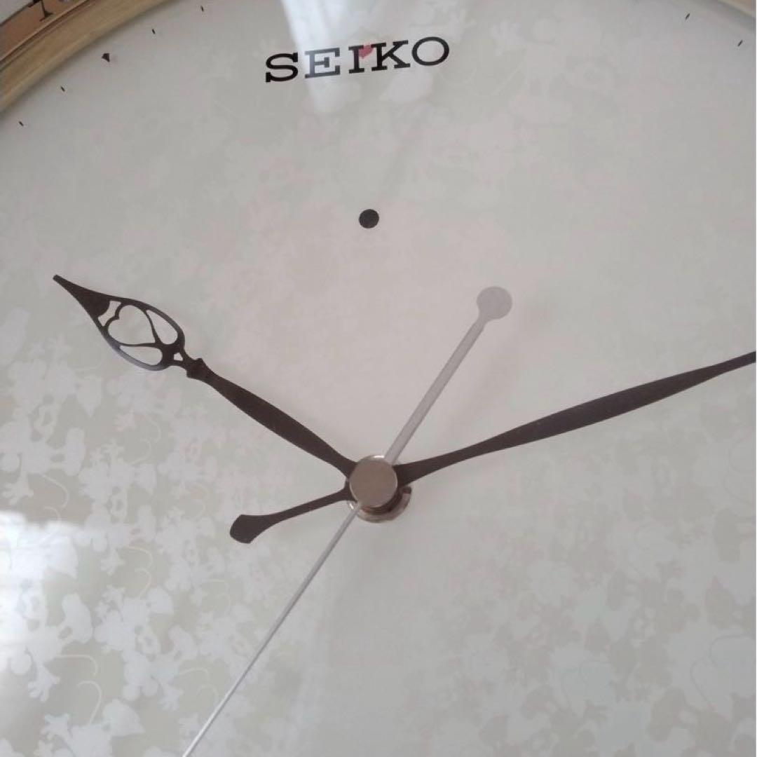 SEIKO 電波時計 掛け時計 ディズニー ミッキー ミニー ラインストーン