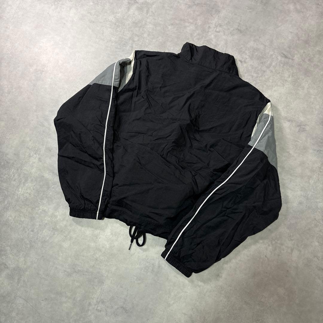 NIKE 00s ハーフジップ クロップ ナイロンジャケット ブラック M 短丈