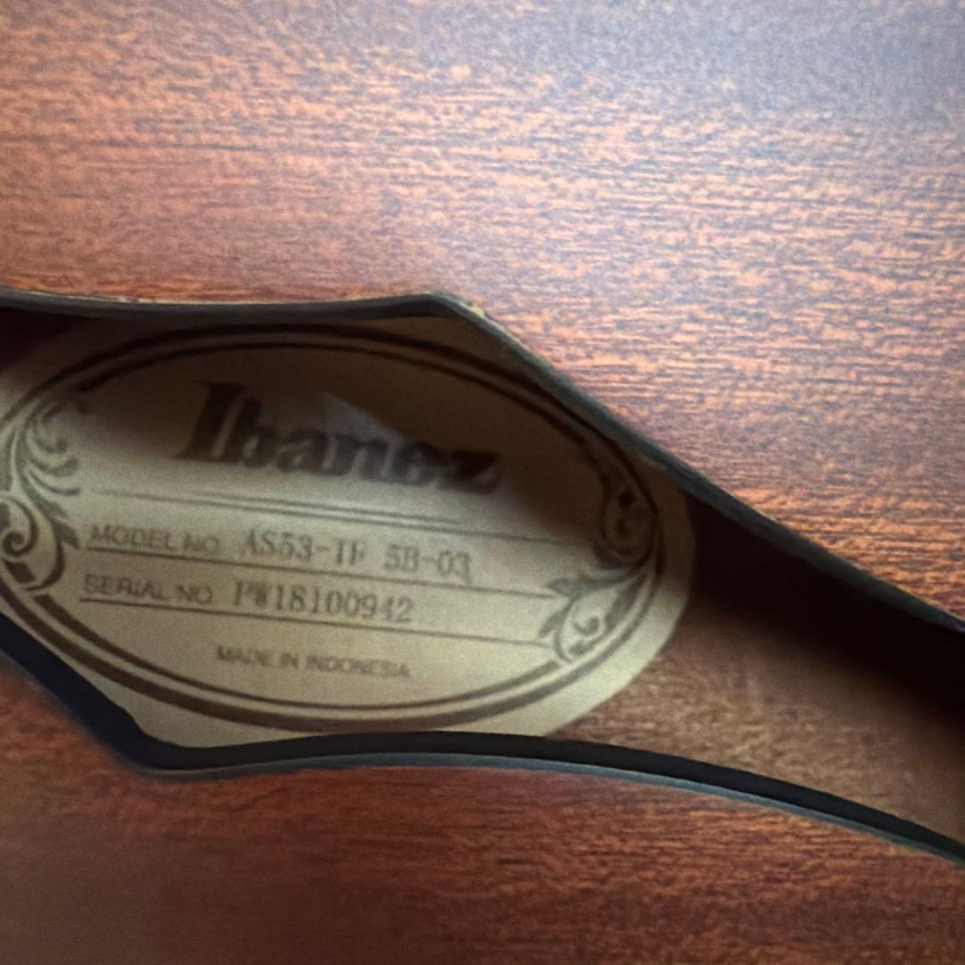 Ibanez AS53-TF タバコフラットセミアコギター・Gatorケース付き