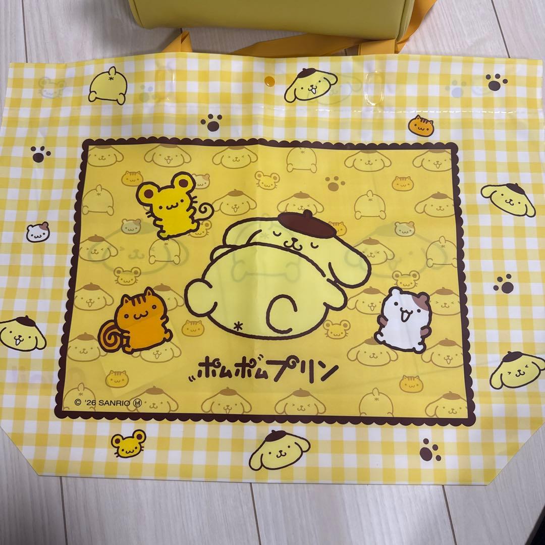 ポムポムプリン　ボストンバッグ　ショッパー付き