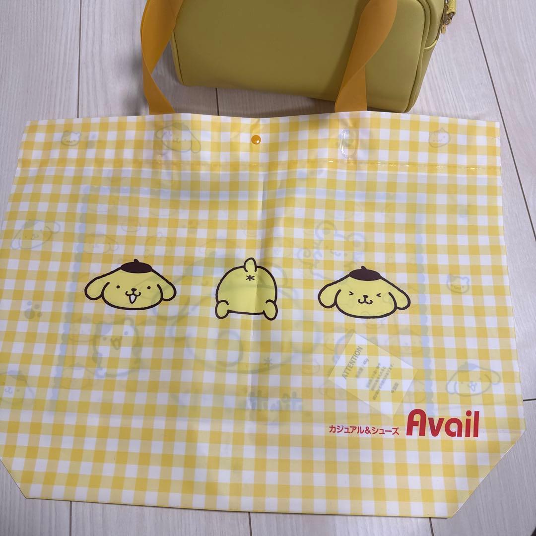 ポムポムプリン　ボストンバッグ　ショッパー付き