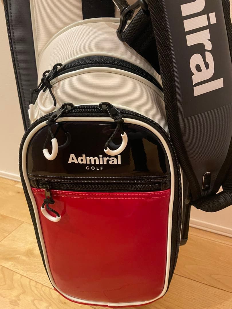 週末値下げ⭐︎ Admiral ゴルフバッグ・キャディバッグ ホワイト・ネイビー
