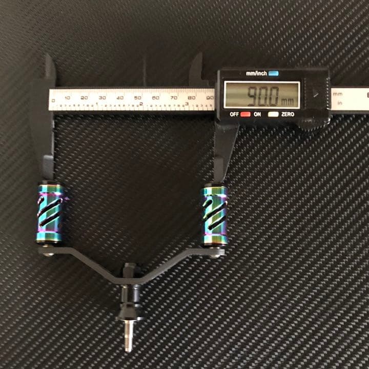 シマノ用スピニングリールカーボンダブルハンドル アルミハンドルノブセット