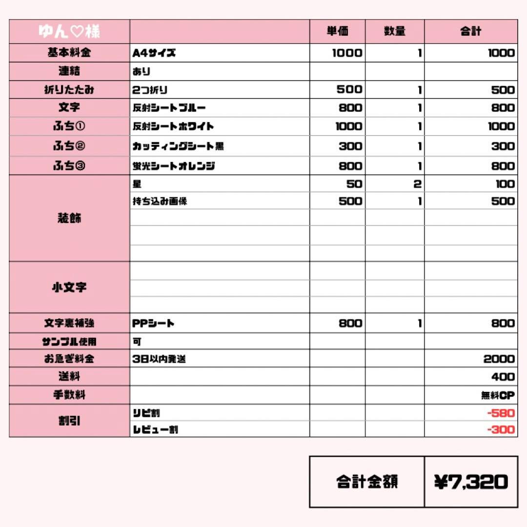 ゆん♡【4/4発】うちわ文字 連結 文字パネル 団扇屋さん オーダー