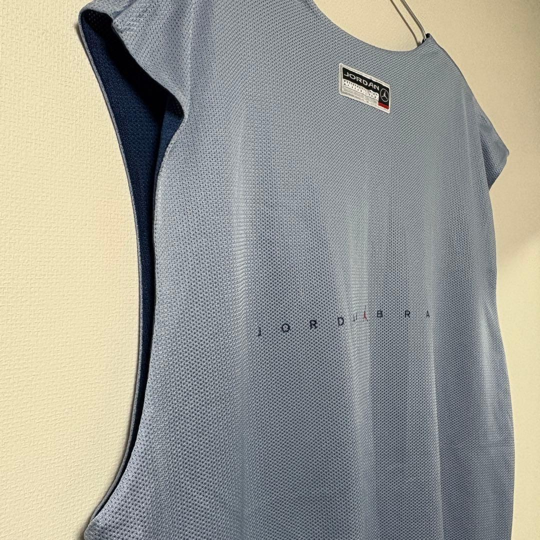 希少 JORDAN リバーシブル タンクトップ バスケ ネイビー グレー XXL