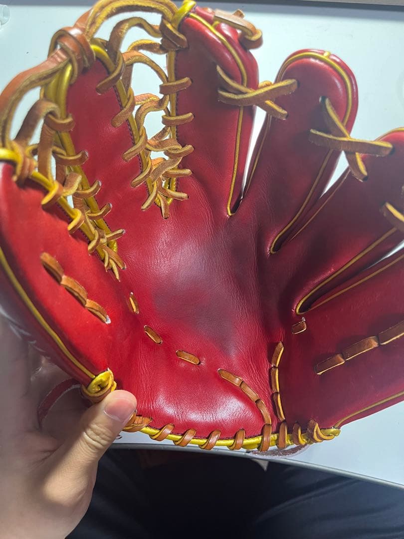 Rally Cap レッド 硬式グローブ