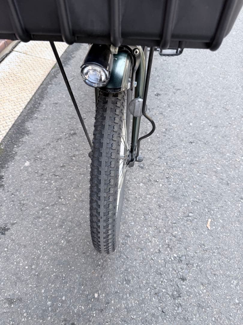 大阪府　子供乗せ　ヤマハ　電動アシスト自転車 チャイルドシート付き 緑色