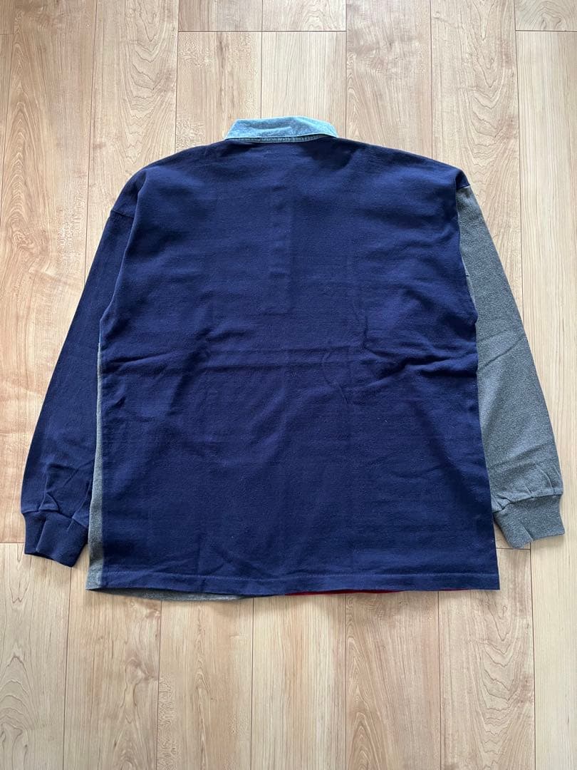 90s L.LBean ラガーシャツ マルチパネル エルエルビーン スウェット