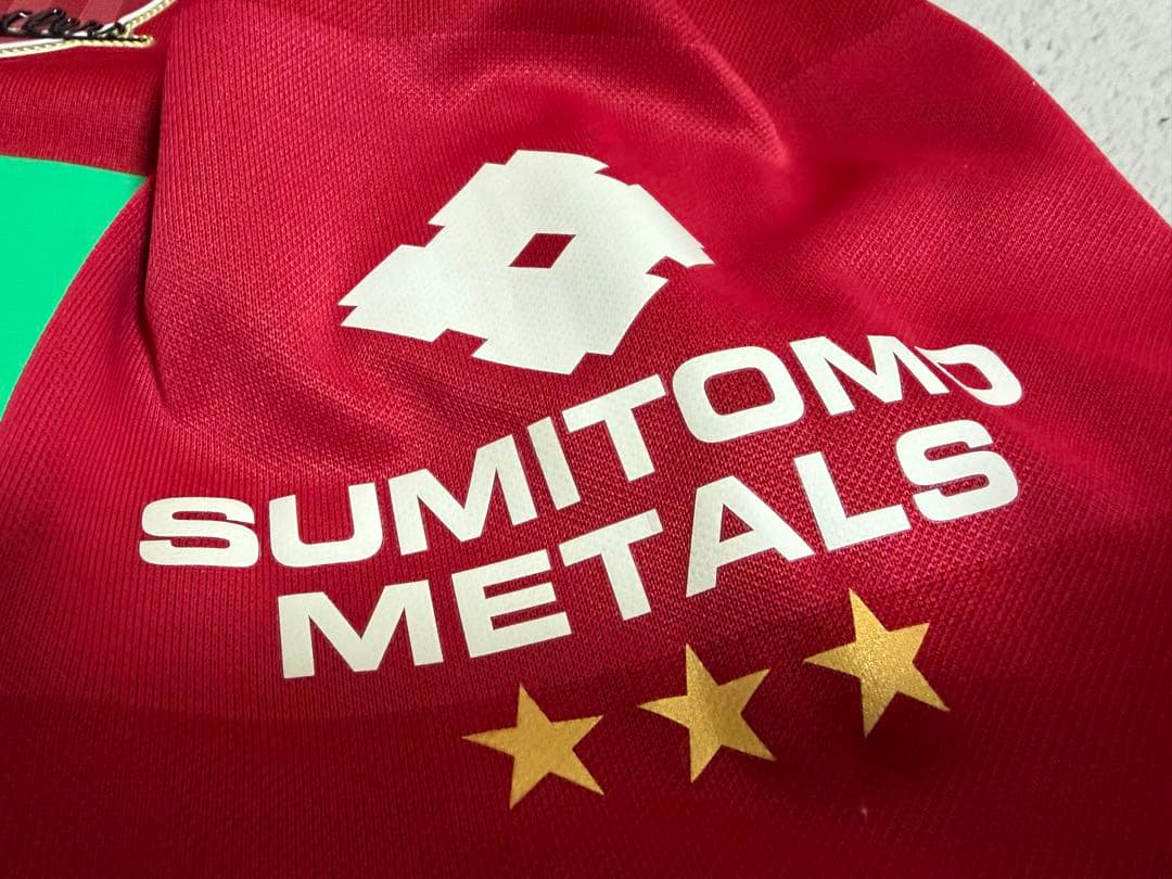 【美品】鹿島アントラーズ　長袖ユニフォーム　XL ゴールドエンブレム　背番号なし