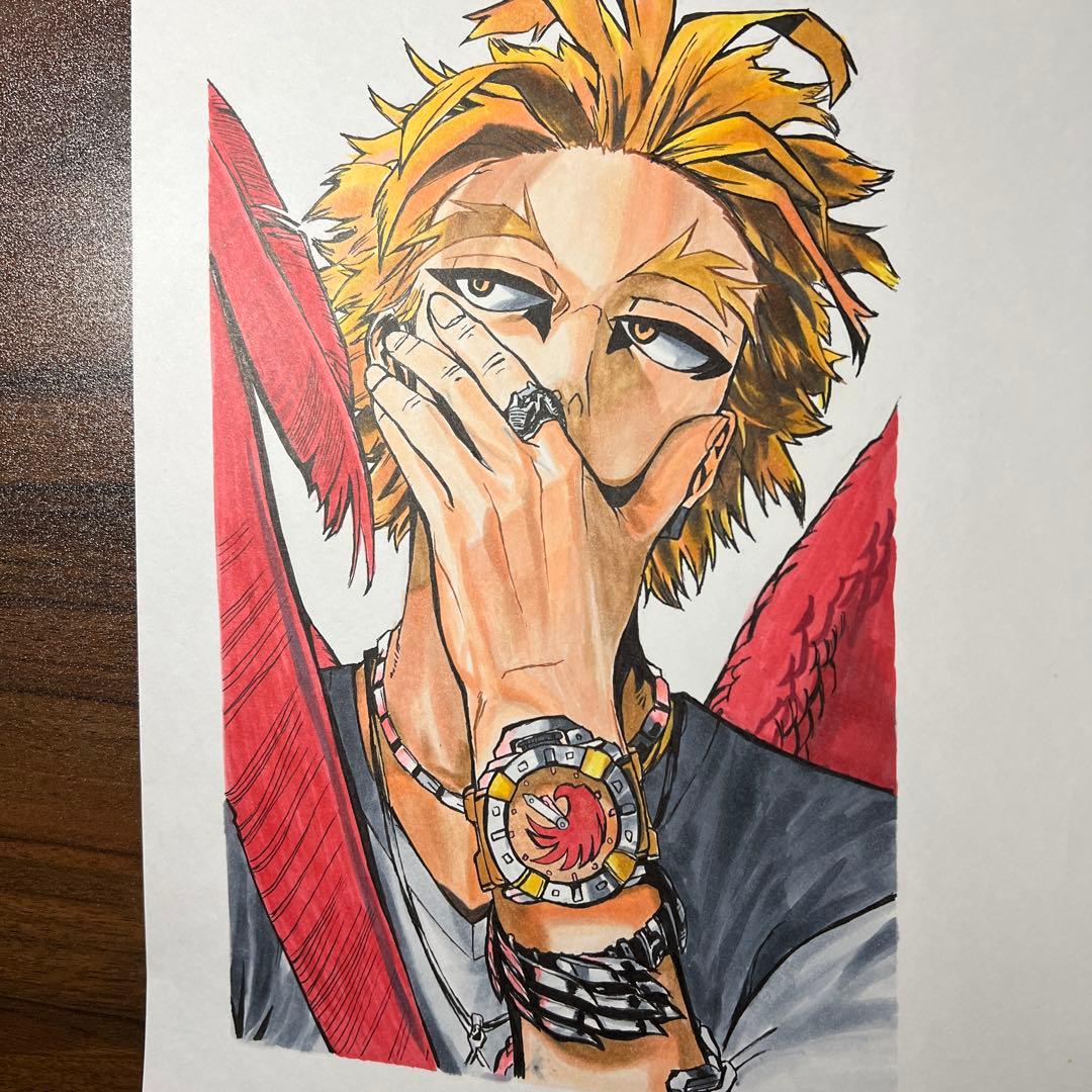 ヒロアカ のホークス手書きイラスト