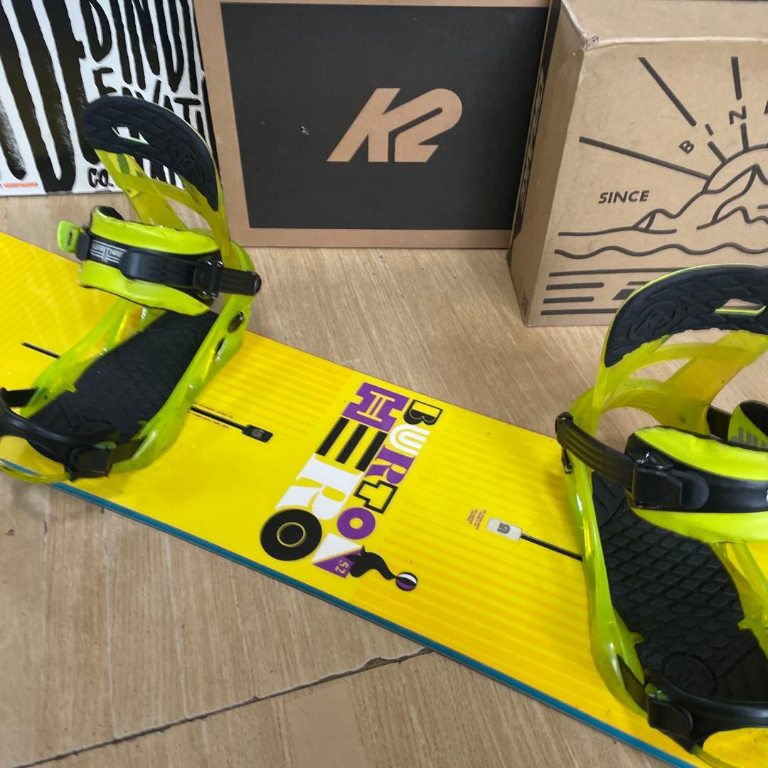 BURTON×K2　バートン　スノーボードセット　バインディング付
