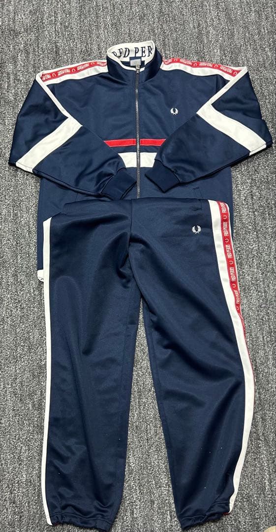 FRED PERRY セットアップ上下 B系 紺 Lサイズ