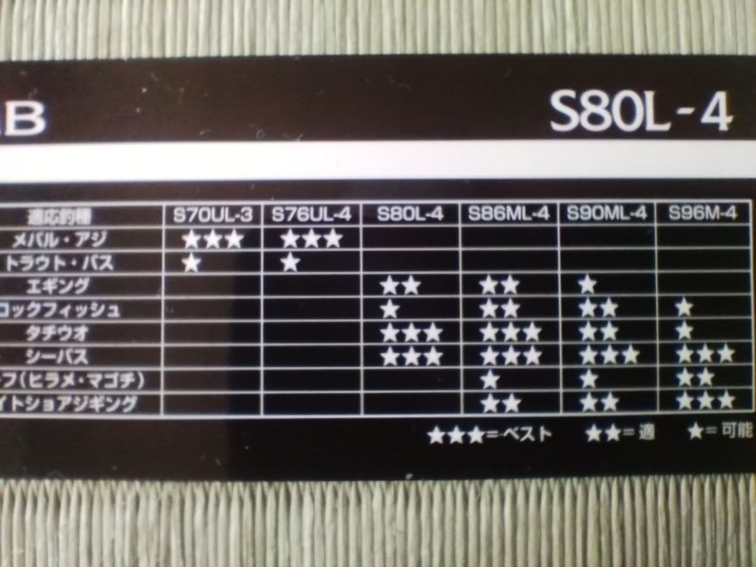 シマノルアーマチックMB S80L-4　港湾シーバスクロダイ