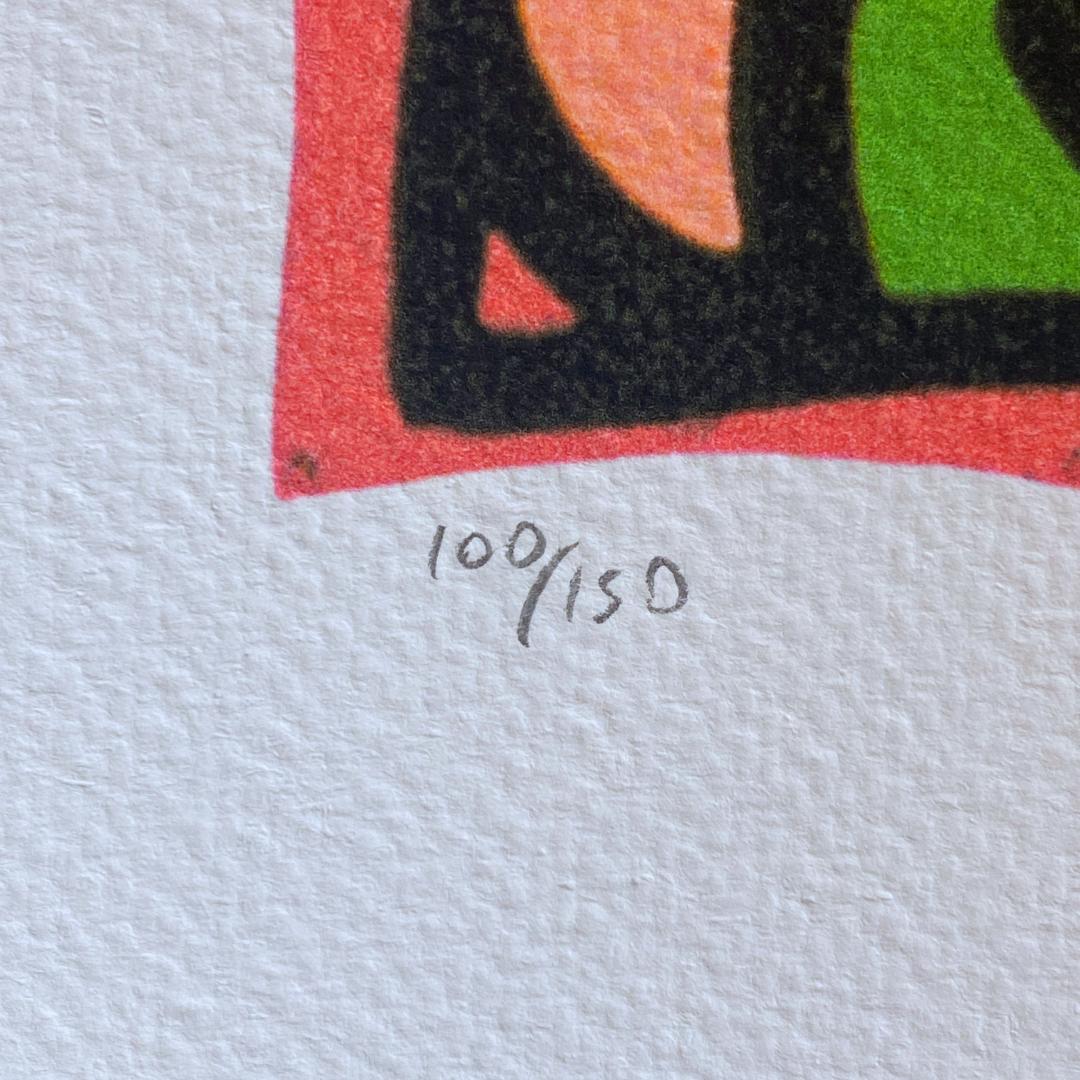 【模写】世界限定150部 キース・ヘリング Abstraction リトグラフ